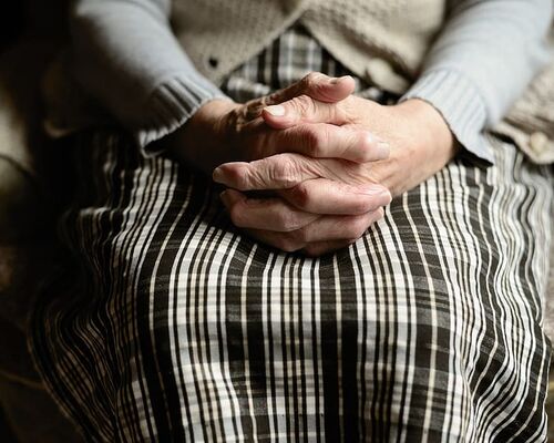 hands-human-old-human-age